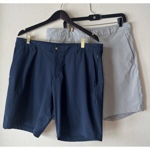 2Pair Lululemon Commission Shorts 7" Blue/Gray 36 Classic Fit  Athletic Casual